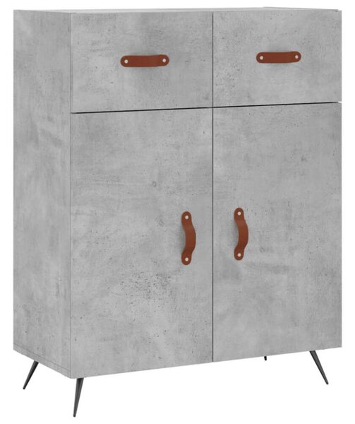 VidaXL Magas Szekrény - Betonszürke - 69,5x34x180 cm