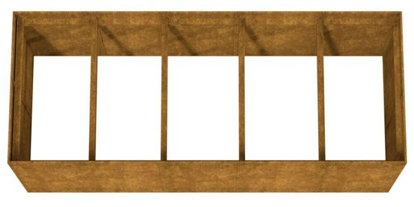 VidaXL corten acél kerti magaságyás 200x80x80 cm