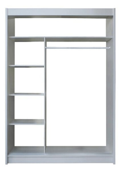 Ruhásszekrény Magnet 150 (fehér + fekete)