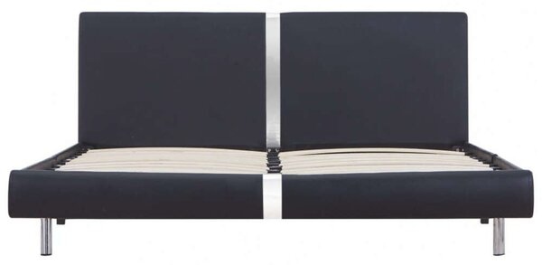 VidaXL Ágykeret - Fekete Műbőr - 120x200 cm