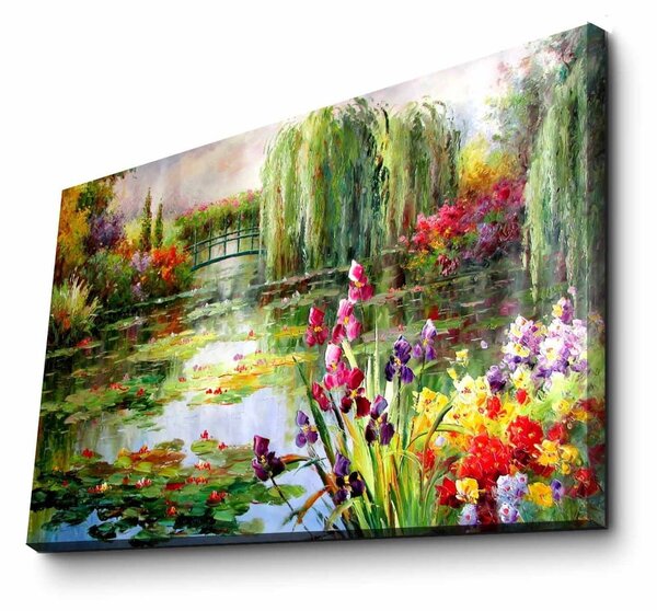 Impressionist Garden fali vászonkép, 70 x 45 cm