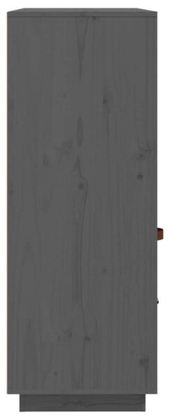 VidaXL Tömörfenyő Magasszekrény - Szürke - 100x40x108,5cm
