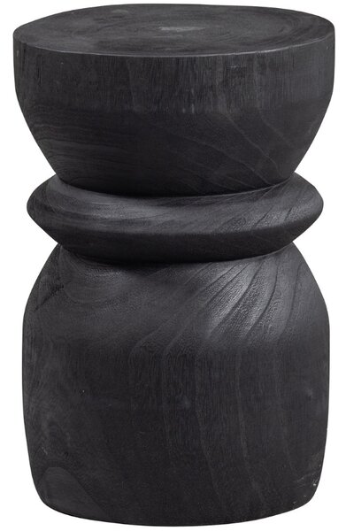 Hoorns Fekete fából készült zsámoly Brandan 40 cm