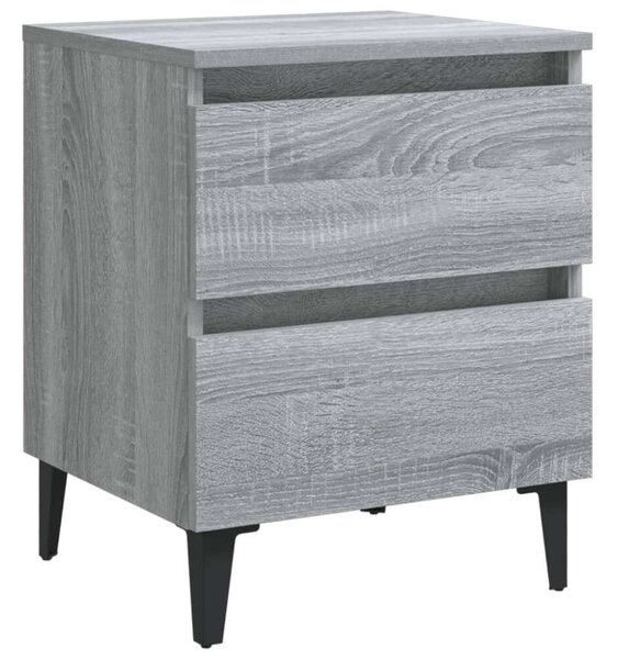 VidaXL Éjjeliszekrény Szett - 2 db - Szürke Sonoma - 40x35x50 cm