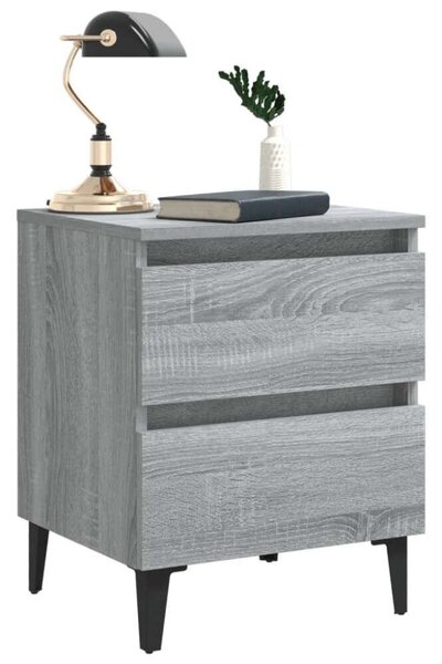 VidaXL Éjjeliszekrény Szett - 2 db - Szürke Sonoma - 40x35x50 cm