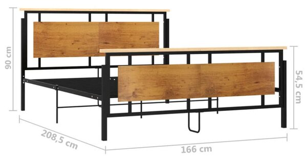 VidaXL Fém Ágykeret - Modern Design - 160x200 cm