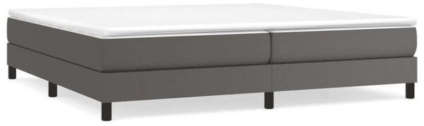 VidaXL szürke műbőr rugós ágykeret 200x200 cm