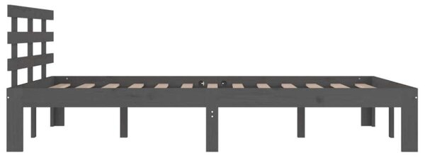 VidaXL Tömörfa Ágykeret - Szürke - 150x200 cm