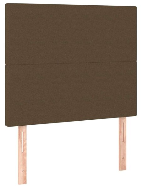 VidaXL sötétbarna szövet ágykeret fejtámlával 100 x 200 cm