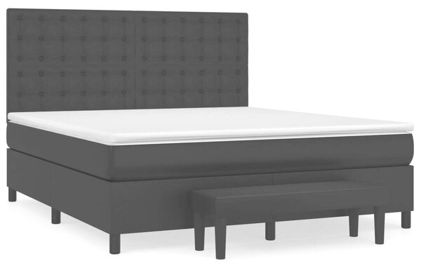 VidaXL - Fekete Műbőr Ágy - 160x200 cm