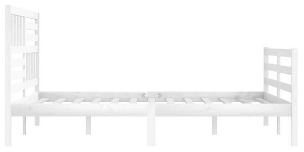 VidaXL Fehér Tömörfa Ágykeret - 200x200 cm