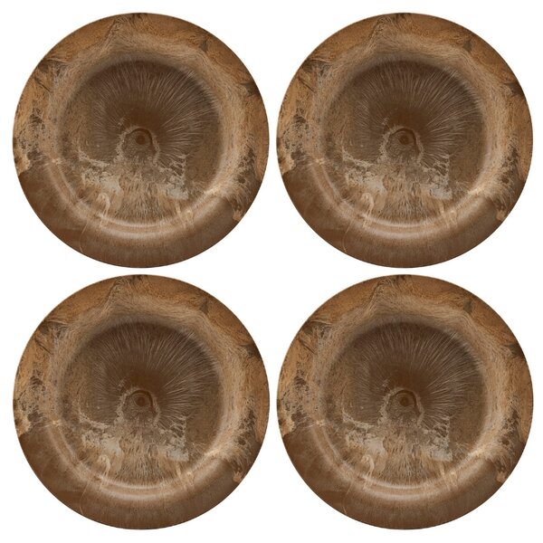 House Doctor Négy darab barna Serveur tányér készlet ⌀ 24,4 cm