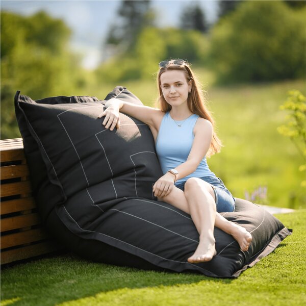 KONDELA Babzsák, outdoor, szürke szövet, BADYL