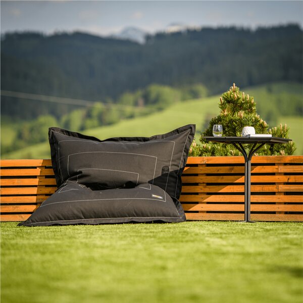 KONDELA Babzsák, outdoor, szürke szövet, BADYL