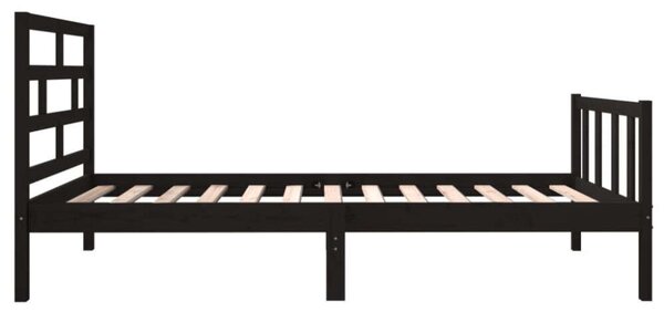 VidaXL Fekete Fenyőfa Ágykeret - 75x190 cm