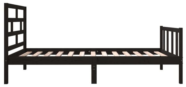 VidaXL Fekete Fenyőfa Ágykeret - 75x190 cm