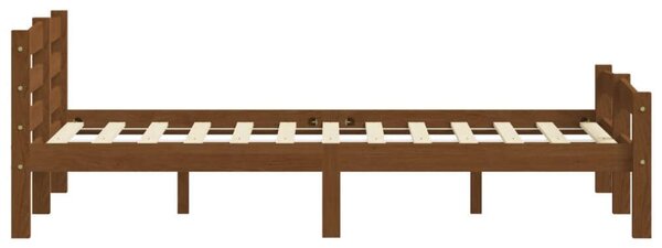 VidaXL mézbarna tömör fenyőfa ágykeret 160 x 200 cm
