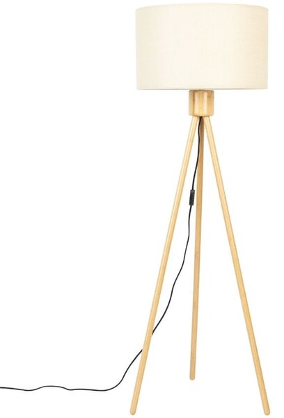 Fehér bambusz állólámpa ZUIVER FAN 155 cm