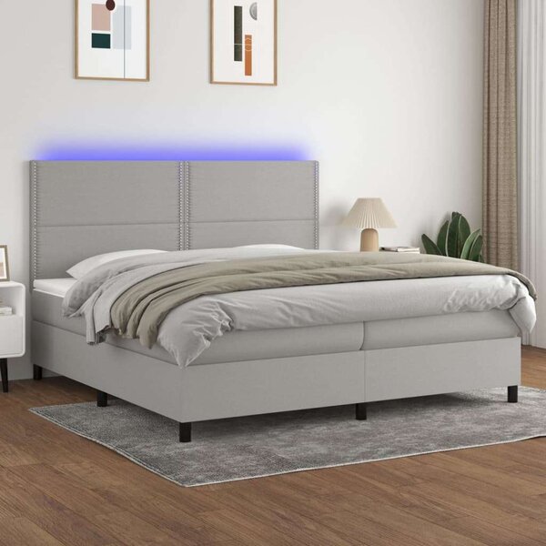 VidaXL LED-es Rugós Ágy - 200x200 cm