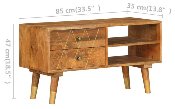 VidaXL tömör mangófa TV-szekrény 85 x 35 x 47 cm