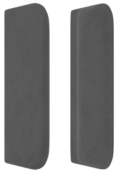 VidaXL Fekete Bársony Ágyfejtámla - 163cm