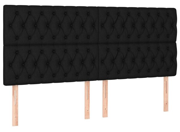 VidaXL Fejtámla Szett - Szövet - Fekete - 200cm