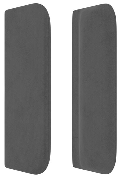 VidaXL Fekete Bársony Ágyfejtámla - 163cm