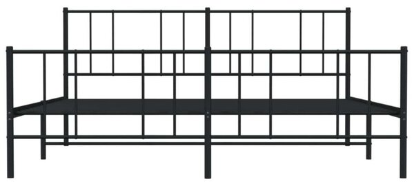 VidaXL Fém Ágykeret - Fekete - 180x200 cm