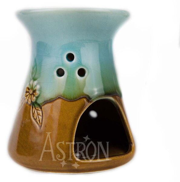 Rusztikus aromalámpa - Barna virág 12 cm