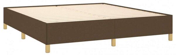 VidaXL Ágykeret - Szövet - Sötétbarna - 180x200 cm