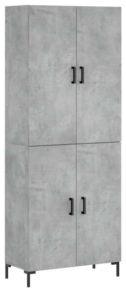 VidaXL Magasszekrény - Beton Szürke - 69,5x34x180 cm
