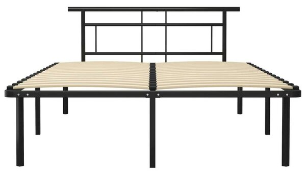 VidaXL Fém Ágykeret - Fekete - 140x200 cm