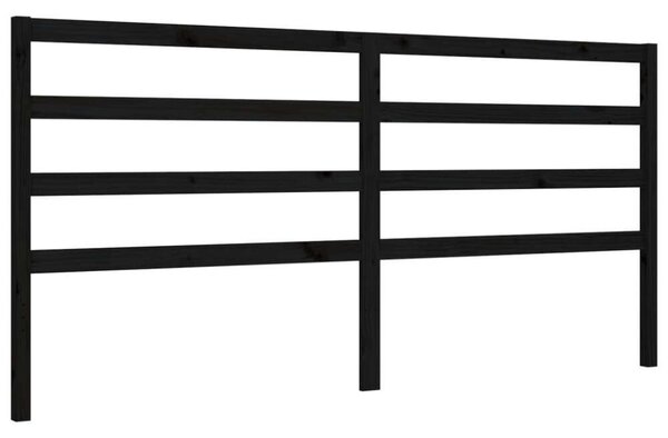 VidaXL Fekete Tömörfa Ágykeret - 200x200 cm