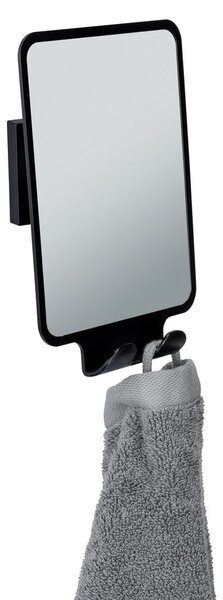 Kozmetikai tükör fogassal 14x19.5 cm Quadro Black – Wenko