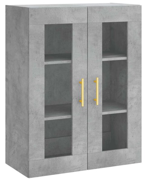 Modern Magas Szekrény - Betonszürke - 69,5x34x180 cm