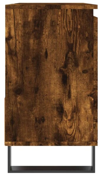 VidaXL Fürdőszobaszekrény - Füstös Tölgy - 65x33x60 cm