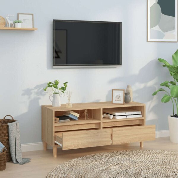 VidaXL sonoma tölgyszínű szerelt fa TV-szekrény 100x34,5x44,5 cm