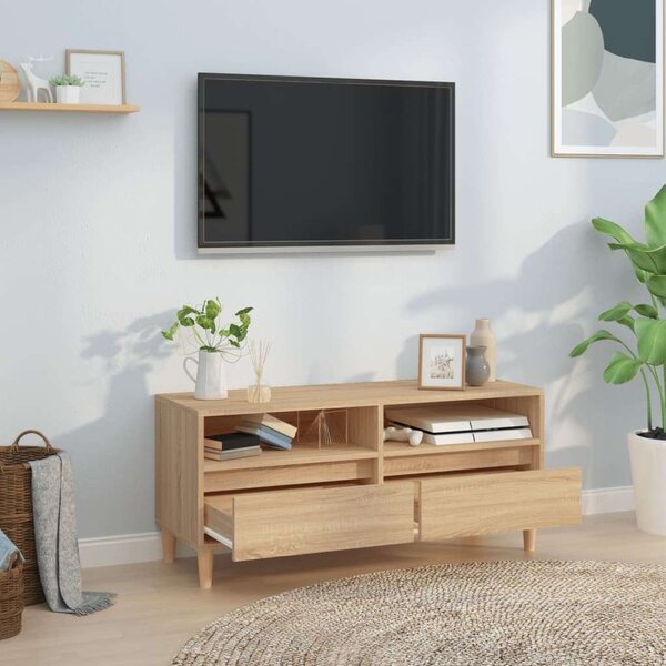 VidaXL sonoma tölgyszínű szerelt fa TV-szekrény 100x34,5x44,5 cm