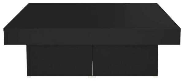 VidaXL fekete forgácslap dohányzóasztal 90 x 90 x 28 cm