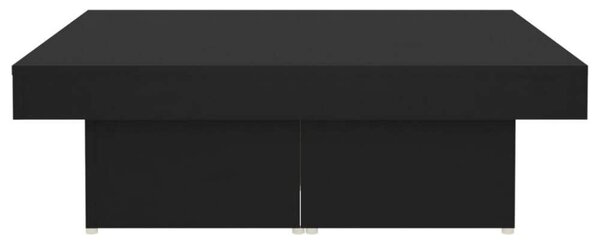 VidaXL fekete forgácslap dohányzóasztal 90 x 90 x 28 cm