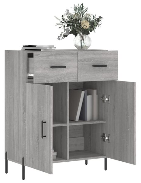 VidaXL szürke sonoma színű szerelt fa tálalószekrény 69,5 x 34 x 90 cm