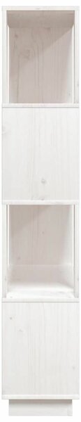 VidaXL Fehér Fenyőfa Könyvespolc/Térelválasztó - 80x25x132 cm