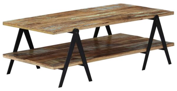 VidaXL Dohányzóasztal - Újrahasznosított Fa - 115x60x40 cm