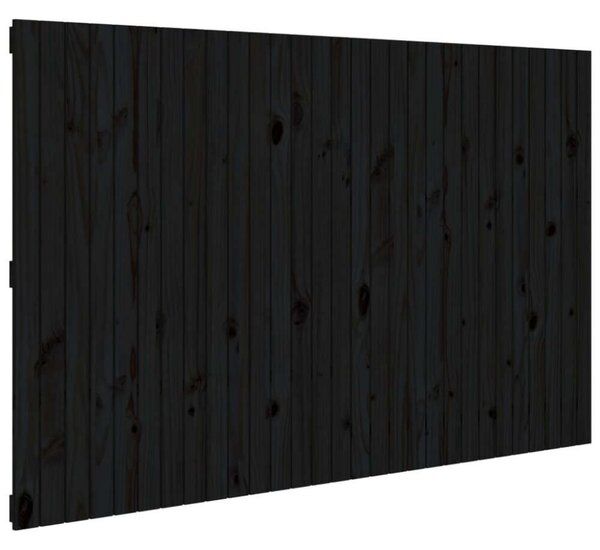 VidaXL Fekete Fenyőfa Fali Fejtámla - 185x110 cm