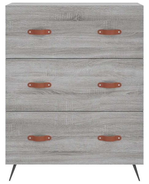 Szürke sonoma szerelt fa magasszekrény 69,5 x 34 x 180 cm