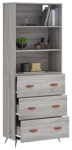 VidaXL szürke sonoma szerelt fa magasszekrény 69,5 x 34 x 180 cm