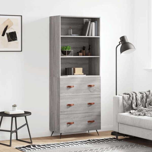 VidaXL szürke sonoma szerelt fa magasszekrény 69,5 x 34 x 180 cm