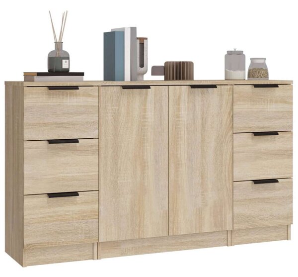 VidaXL Sonoma Tölgy Fa Tálalószekrény - 120cm