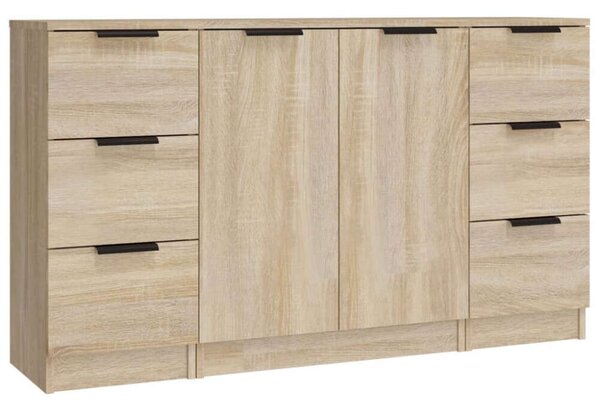 VidaXL Sonoma Tölgy Fa Tálalószekrény - 120cm