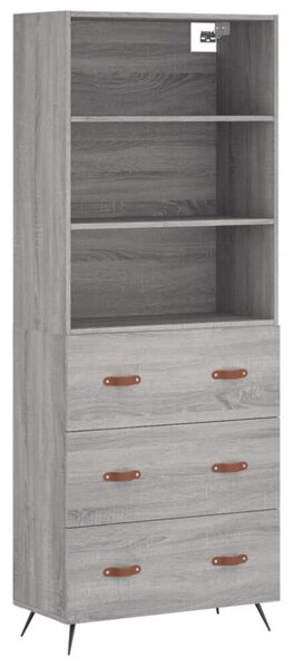 VidaXL szürke sonoma szerelt fa magasszekrény 69,5 x 34 x 180 cm